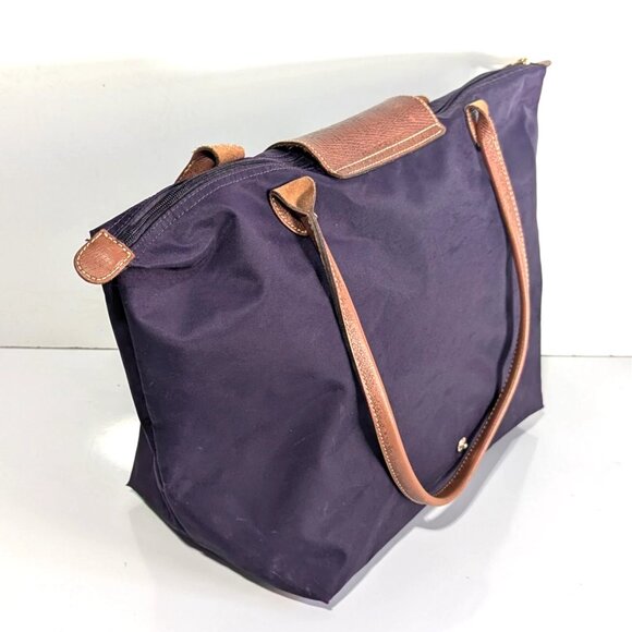 Longchamp Le Pliage Original Medium Tote/Shoulder Bag Purple - Picture 4 of 14